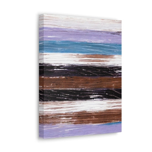 Wall Art Decor - Canvas Print Artwork - Lavender Black Brown Rustic