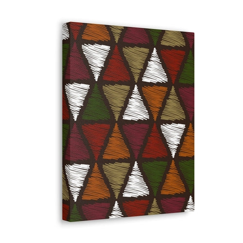 Wall Art Decor - Canvas Print Artwork - Multicolor Tribal Pattern