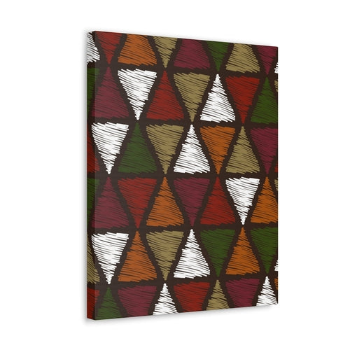 Wall Art Decor - Canvas Print Artwork - Multicolor Tribal Pattern