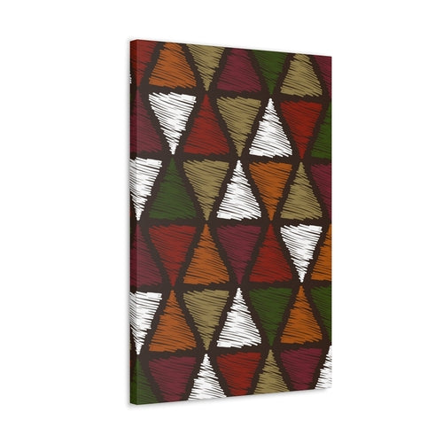 Wall Art Decor - Canvas Print Artwork - Multicolor Tribal Pattern