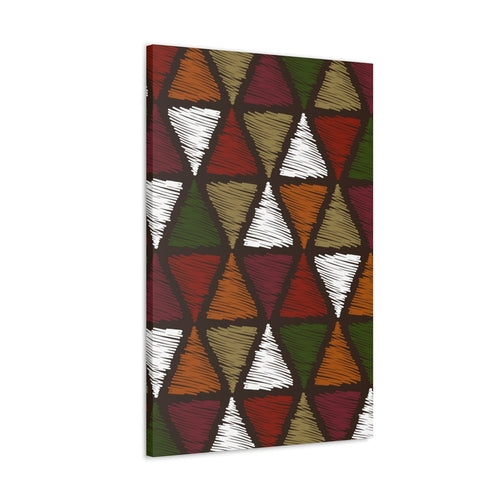 Wall Art Decor - Canvas Print Artwork - Multicolor Tribal Pattern
