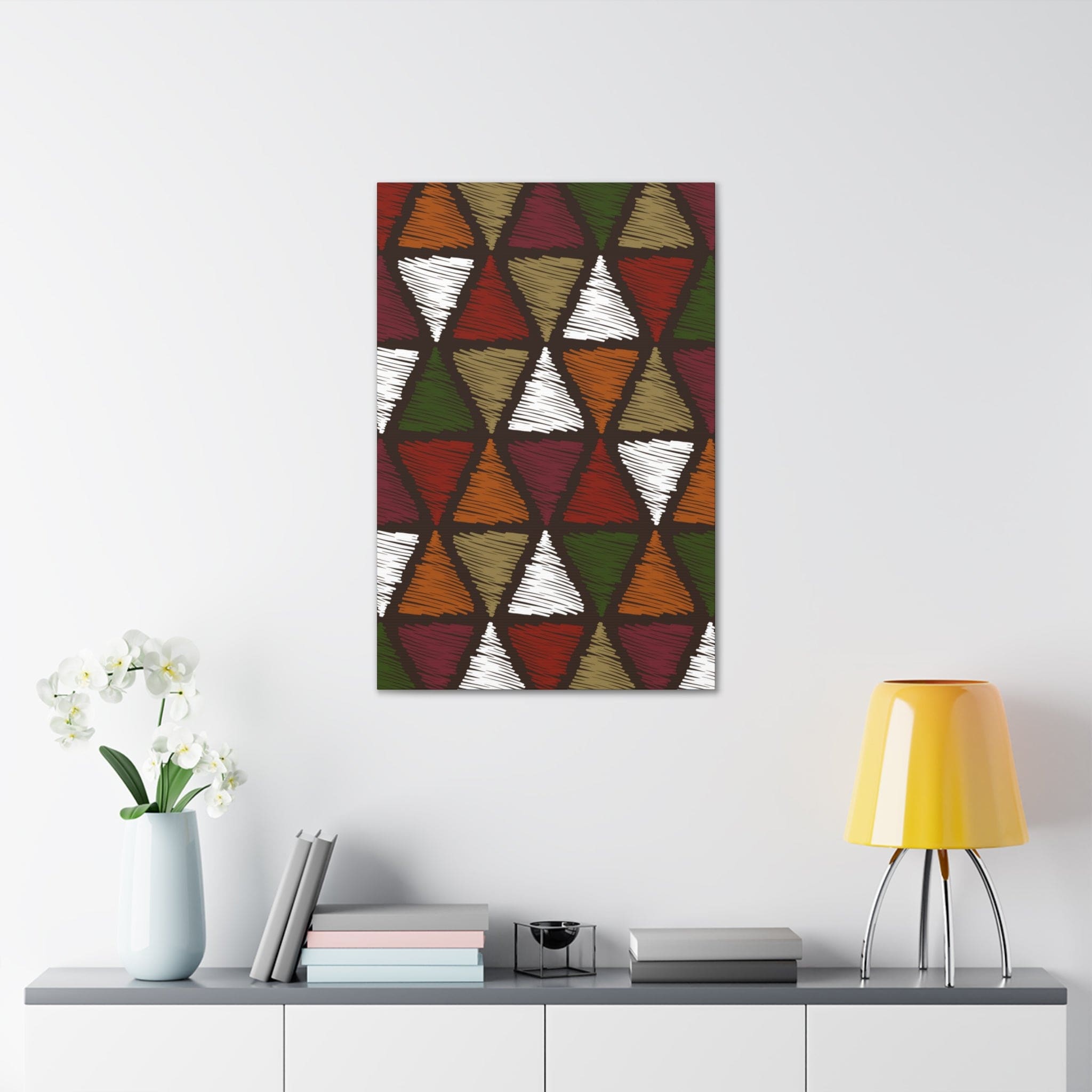 Wall Art Decor - Canvas Print Artwork - Multicolor Tribal Pattern