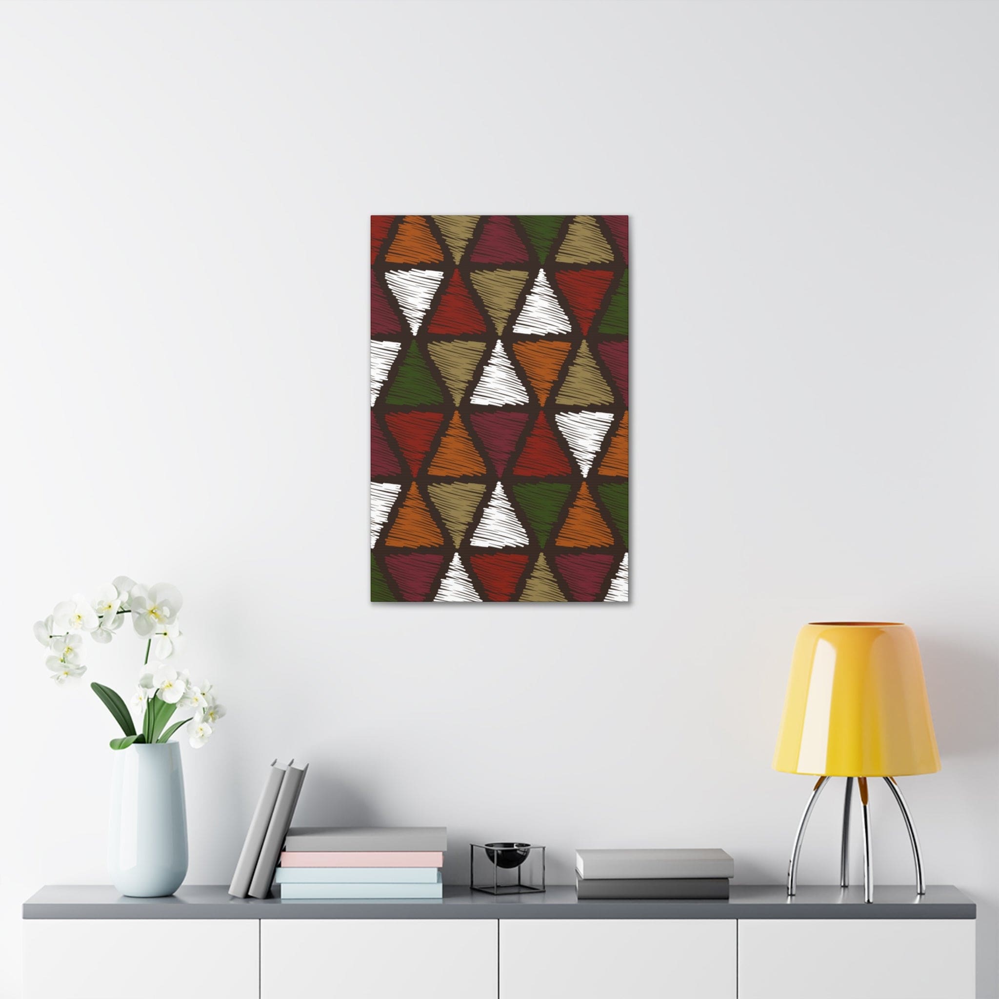 Wall Art Decor - Canvas Print Artwork - Multicolor Tribal Pattern