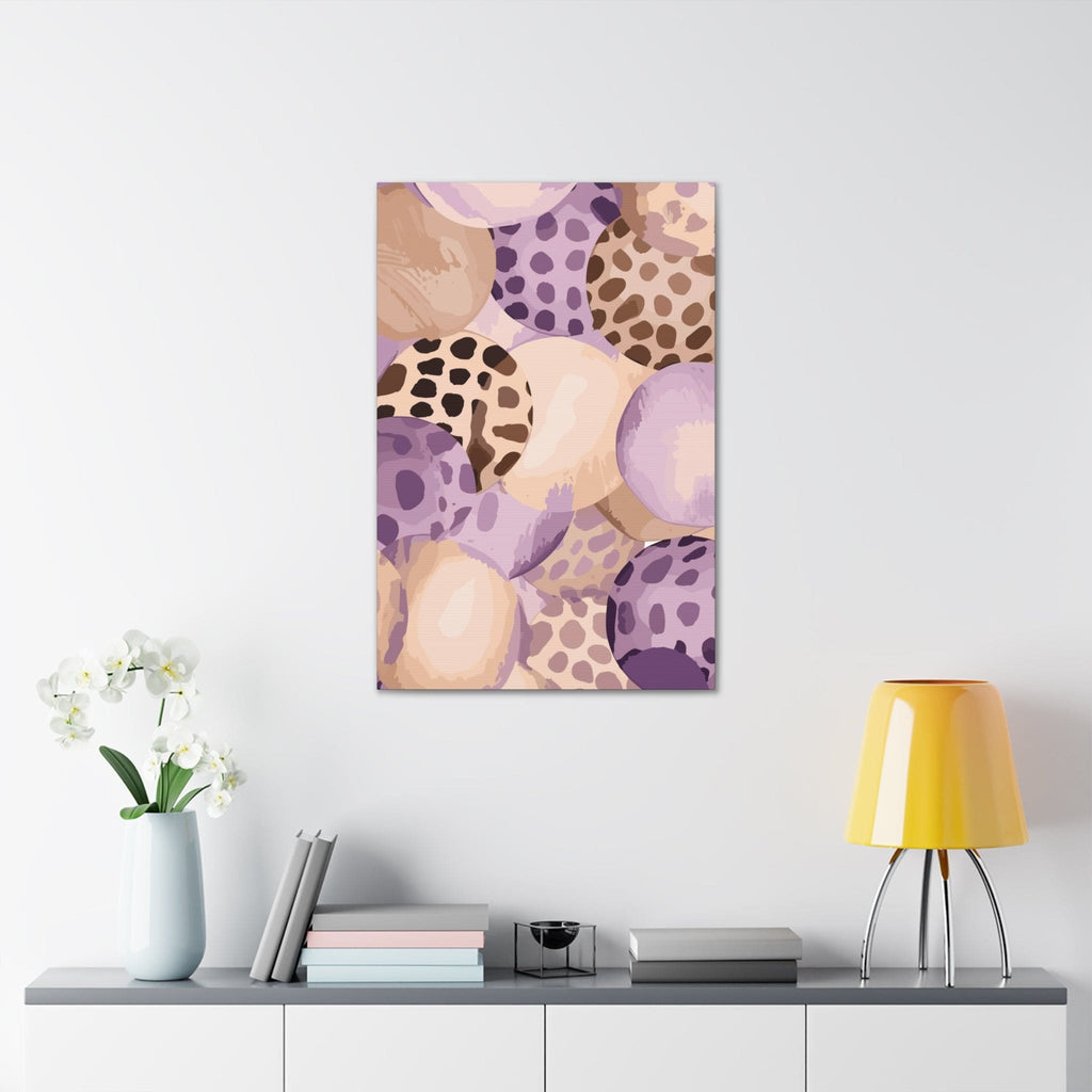 Wall Art Decor - Canvas Print Artwork - Purple Lavender and Brown