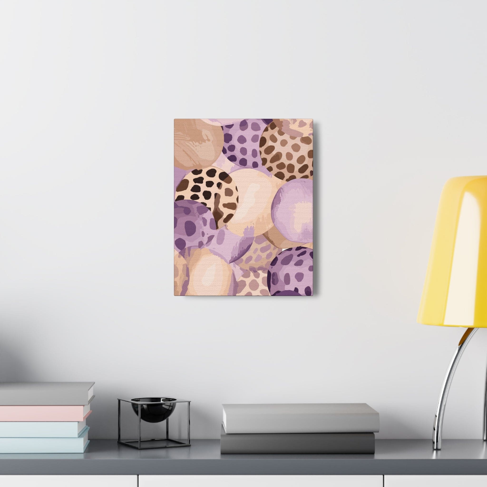 Wall Art Decor - Canvas Print Artwork - Purple Lavender and Brown