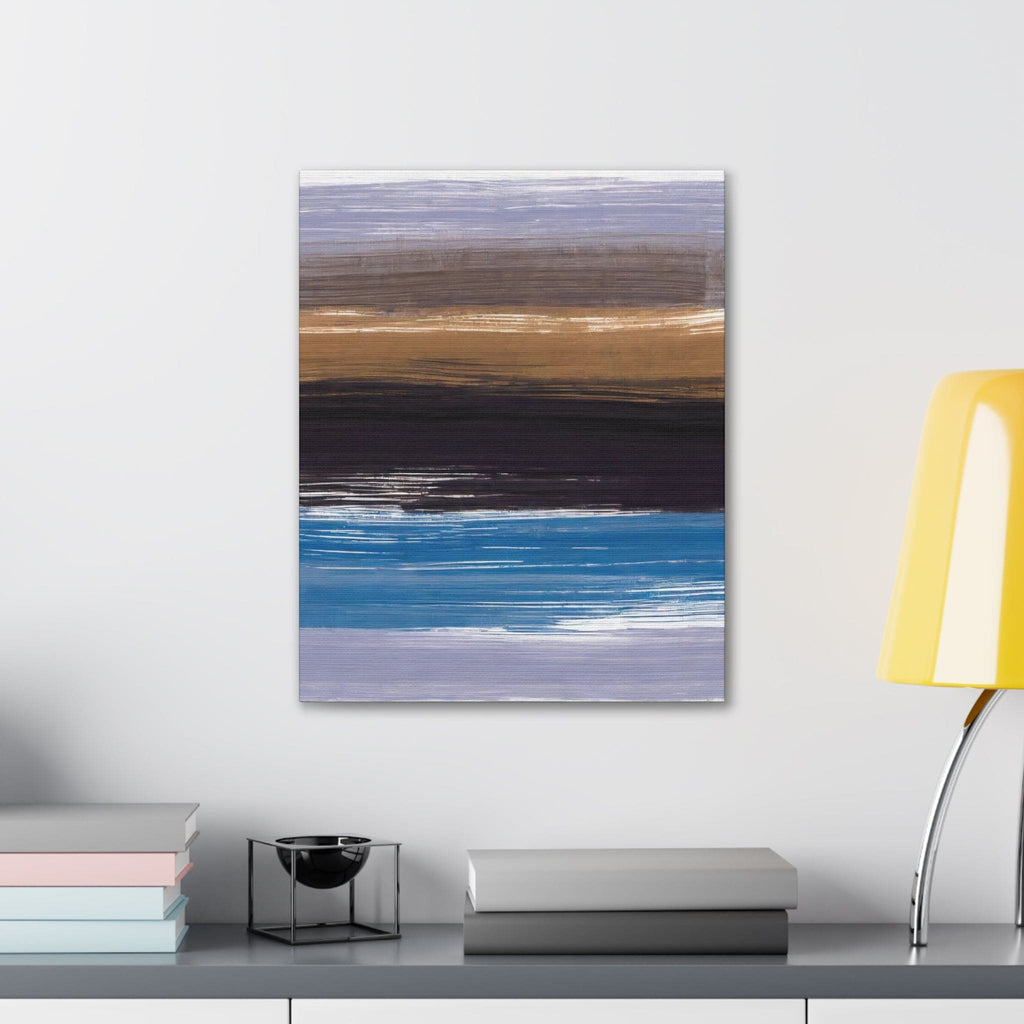 Wall Art Decor - Canvas Print Artwork - Rustic Purple Brown Design