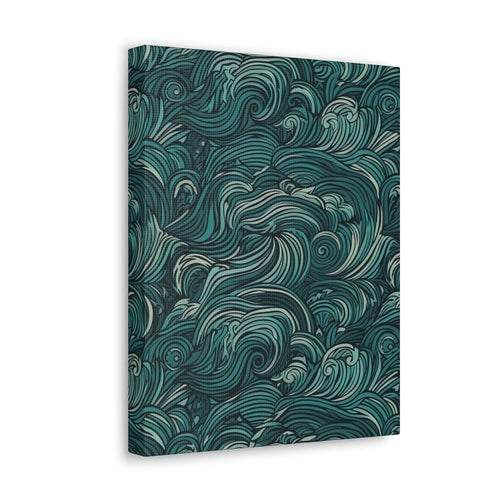 Wall Art Decor - Canvas Print Artwork - Water Wave Mint Green
