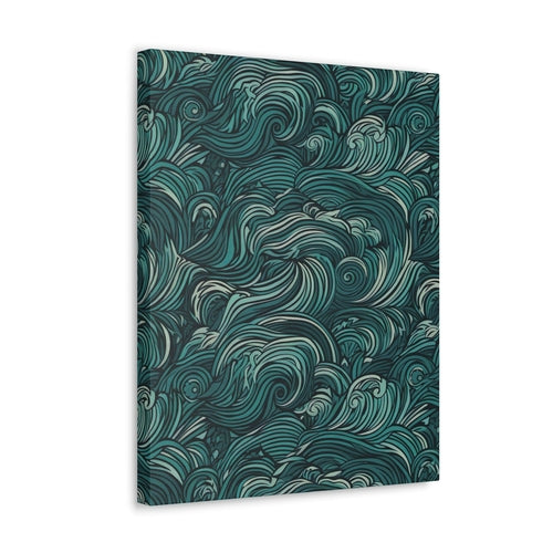 Wall Art Decor - Canvas Print Artwork - Water Wave Mint Green