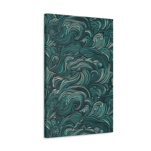Wall Art Decor - Canvas Print Artwork - Water Wave Mint Green