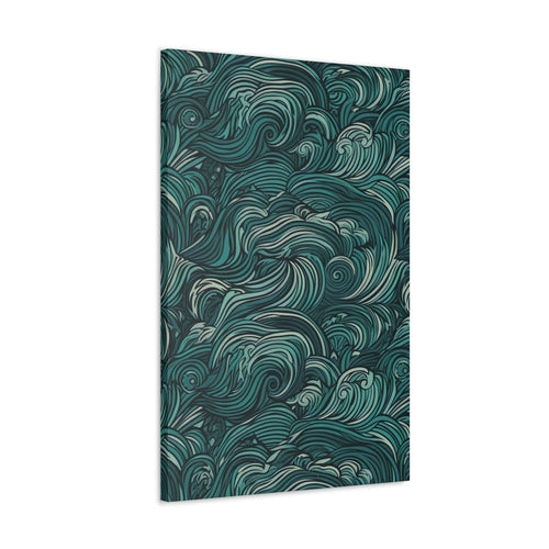 Wall Art Decor - Canvas Print Artwork - Water Wave Mint Green