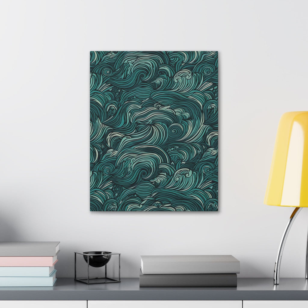 Wall Art Decor - Canvas Print Artwork - Water Wave Mint Green
