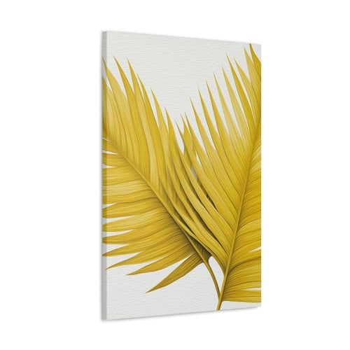 Wall Art Decor - Canvas Print Artwork - Yellow Palm Leaves