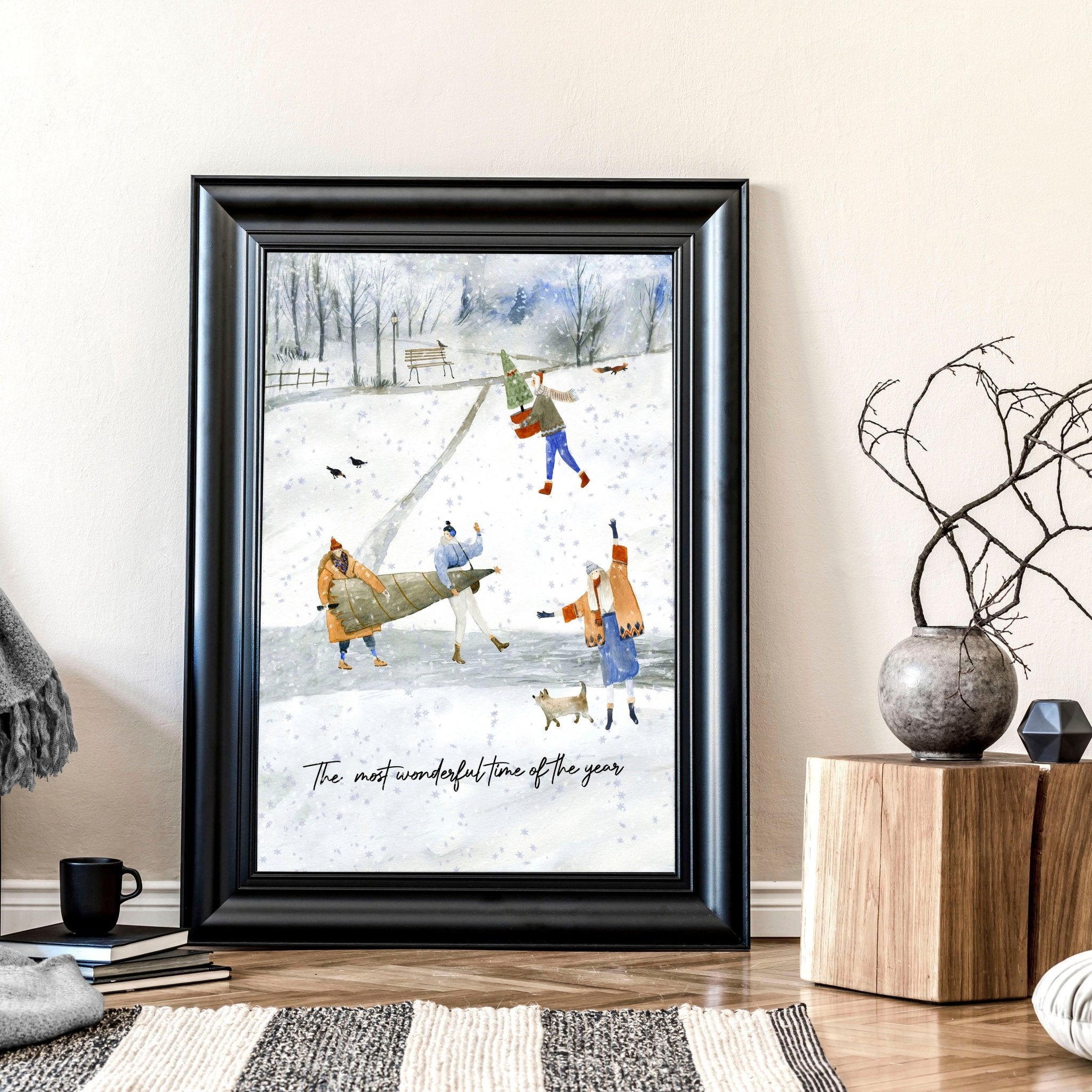 Christmas wall hanging decoration art print