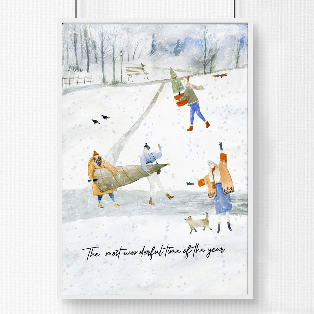 Christmas wall hanging decoration art print
