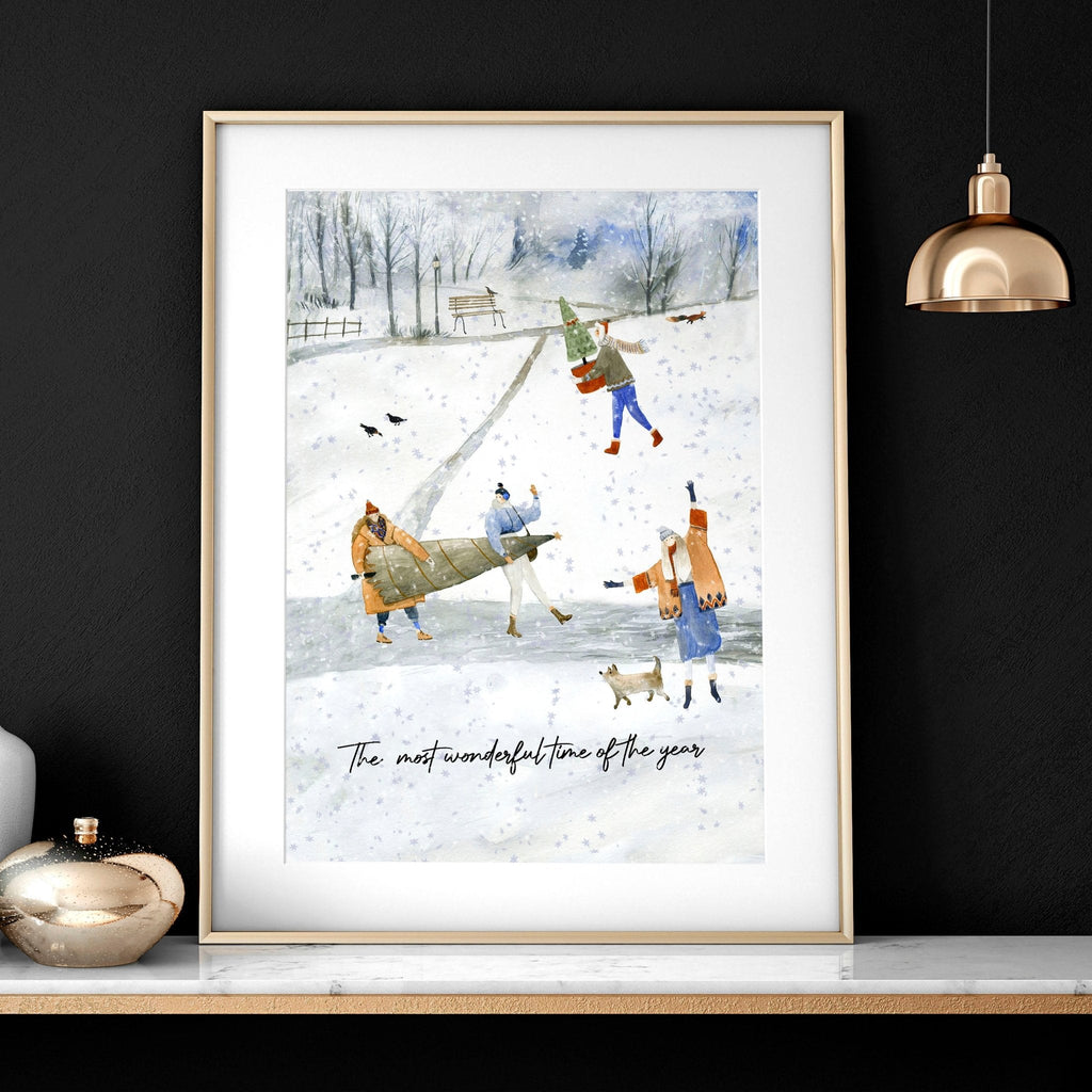 Christmas wall hanging decoration art print