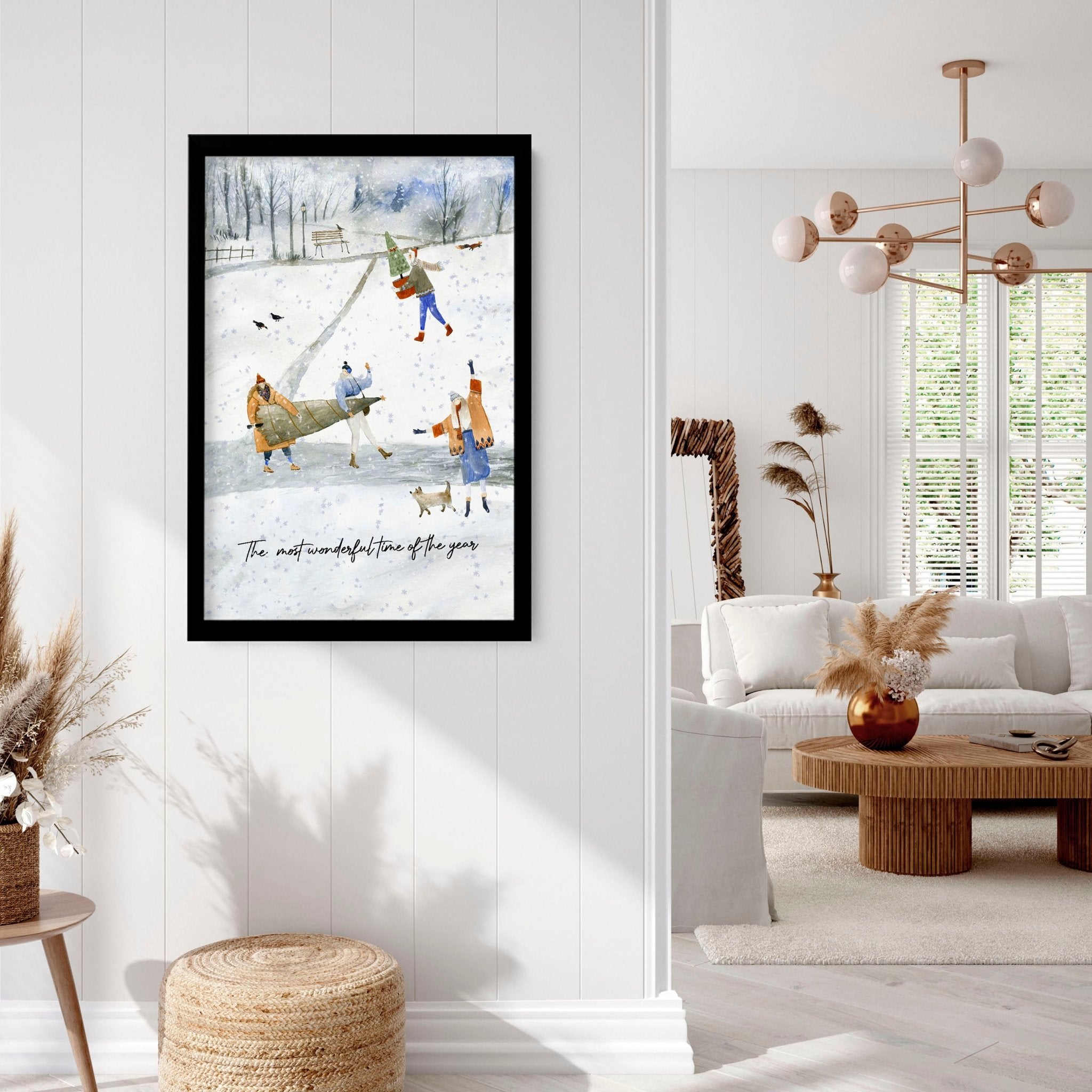Christmas wall hanging decoration art print