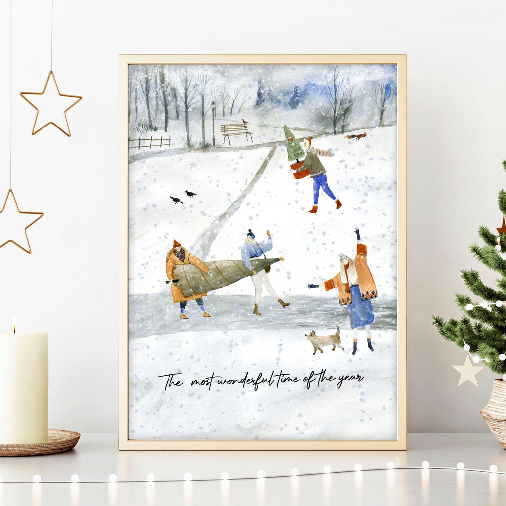Christmas wall hanging decoration art print