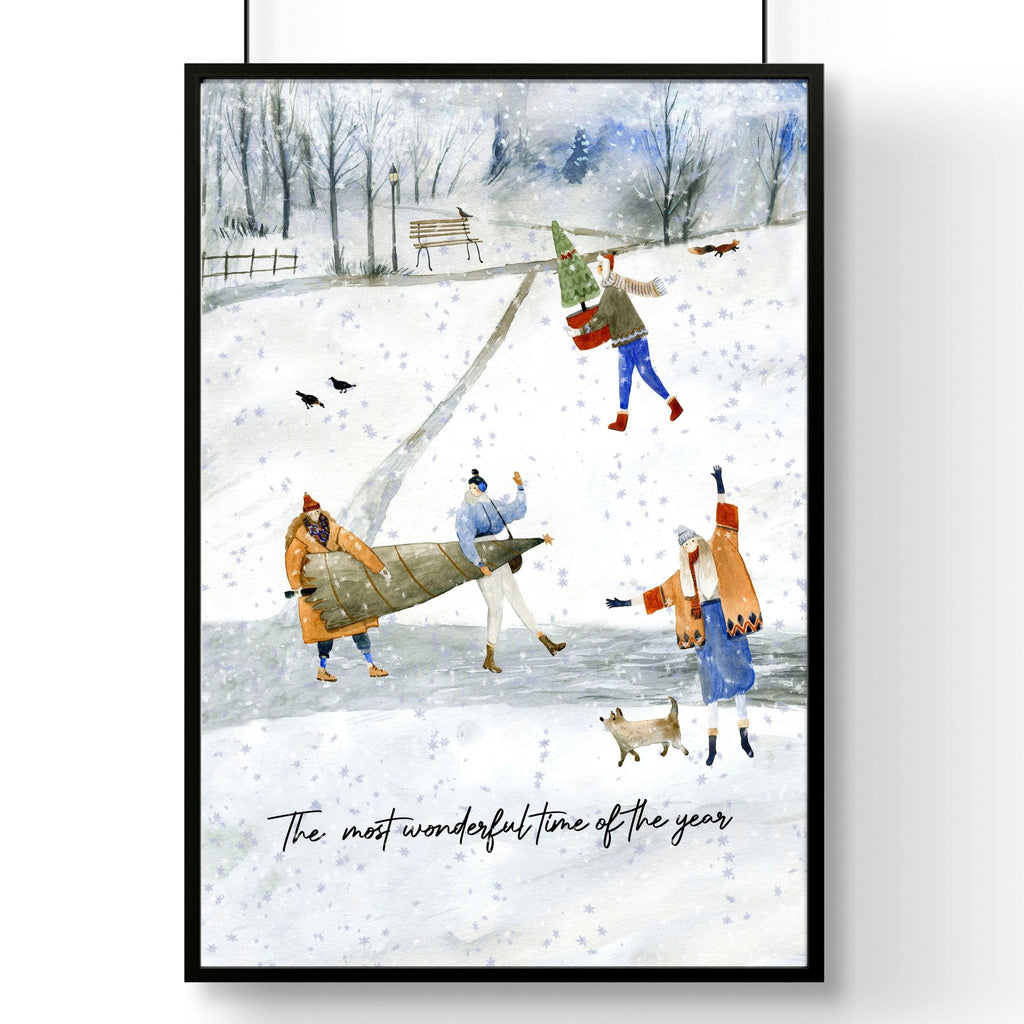 Christmas wall hanging decoration art print