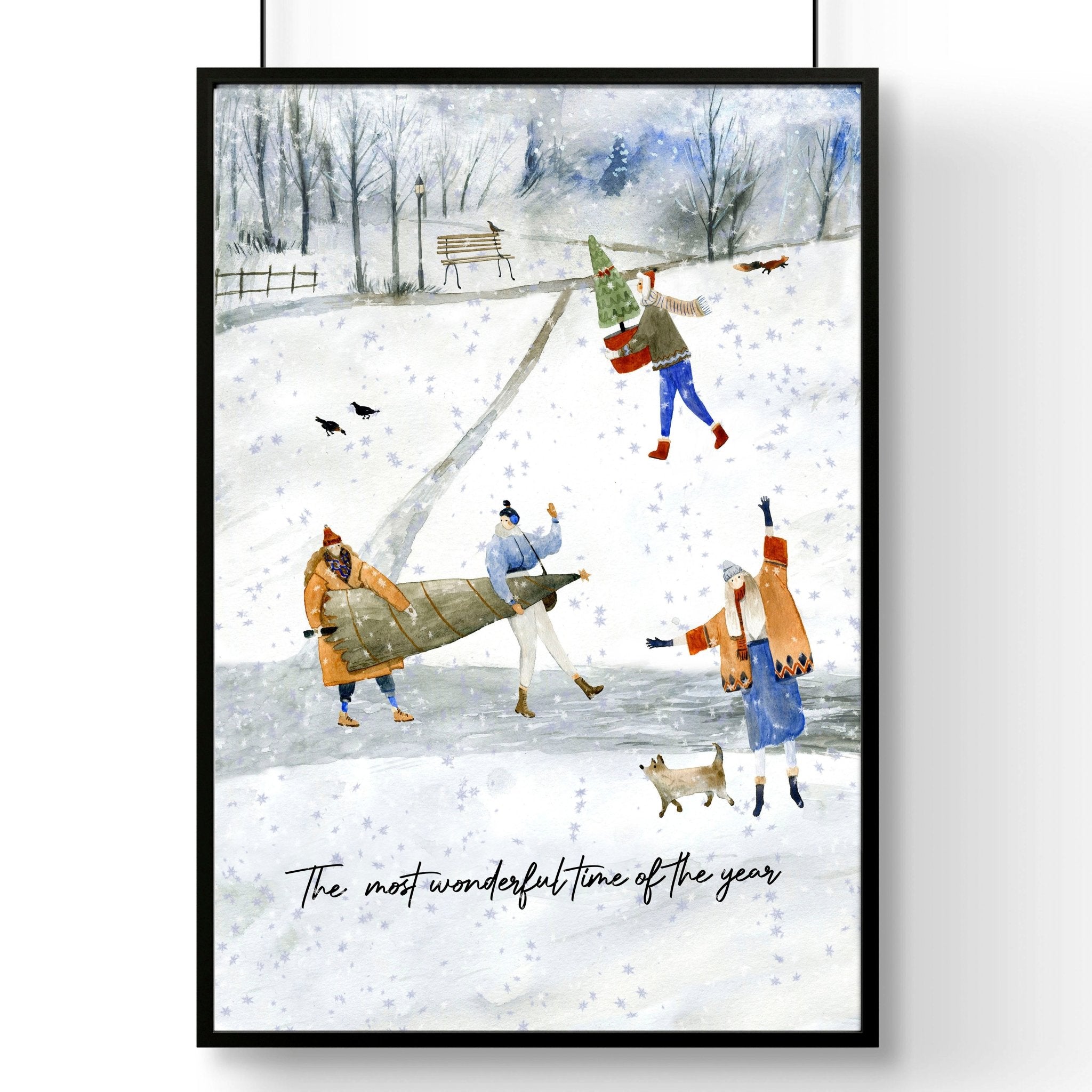 Christmas wall hanging decoration art print